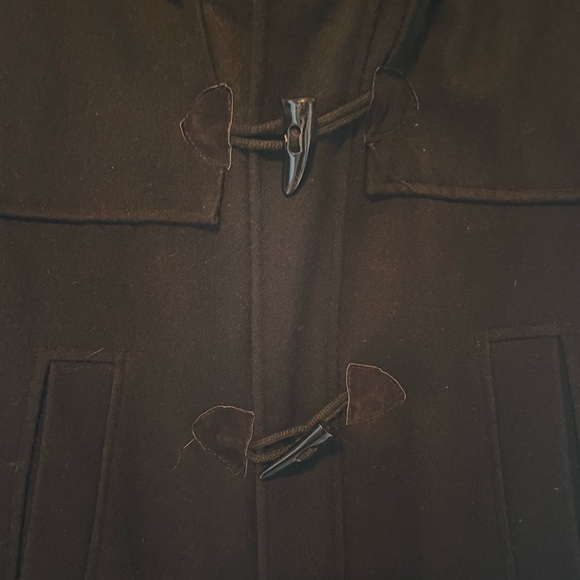 GUESS Sz M Full Zip Toggle Button Wool Blend Hooded lined Coat GUC - Picture 9 of 9